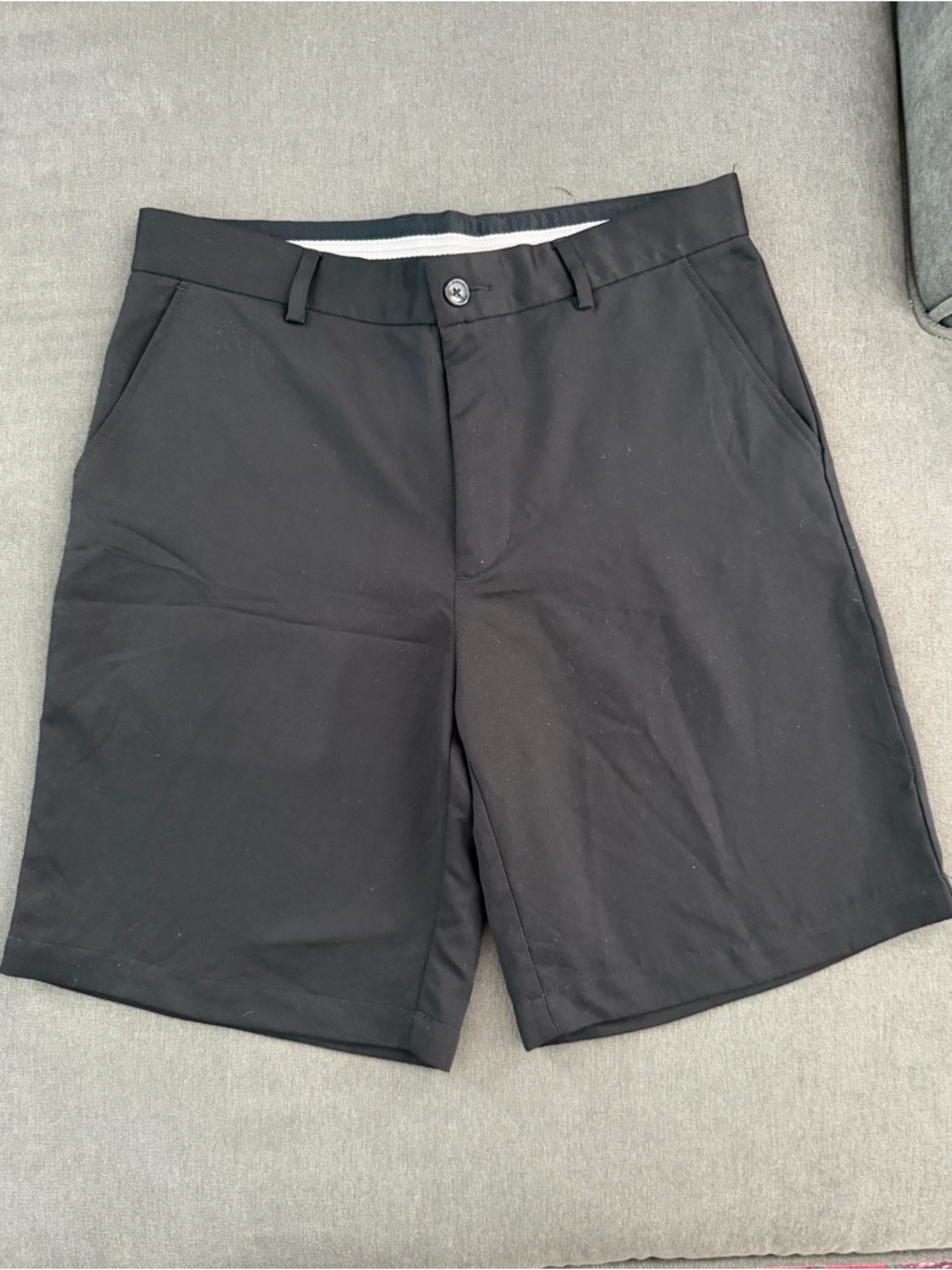 Tasso Elba Greg Norman Black Flat Front Performance Shorts